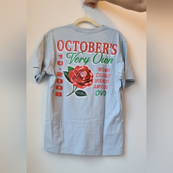 OVO Medium Rose T-Shirt in Light Blue - Picture 5 of 10